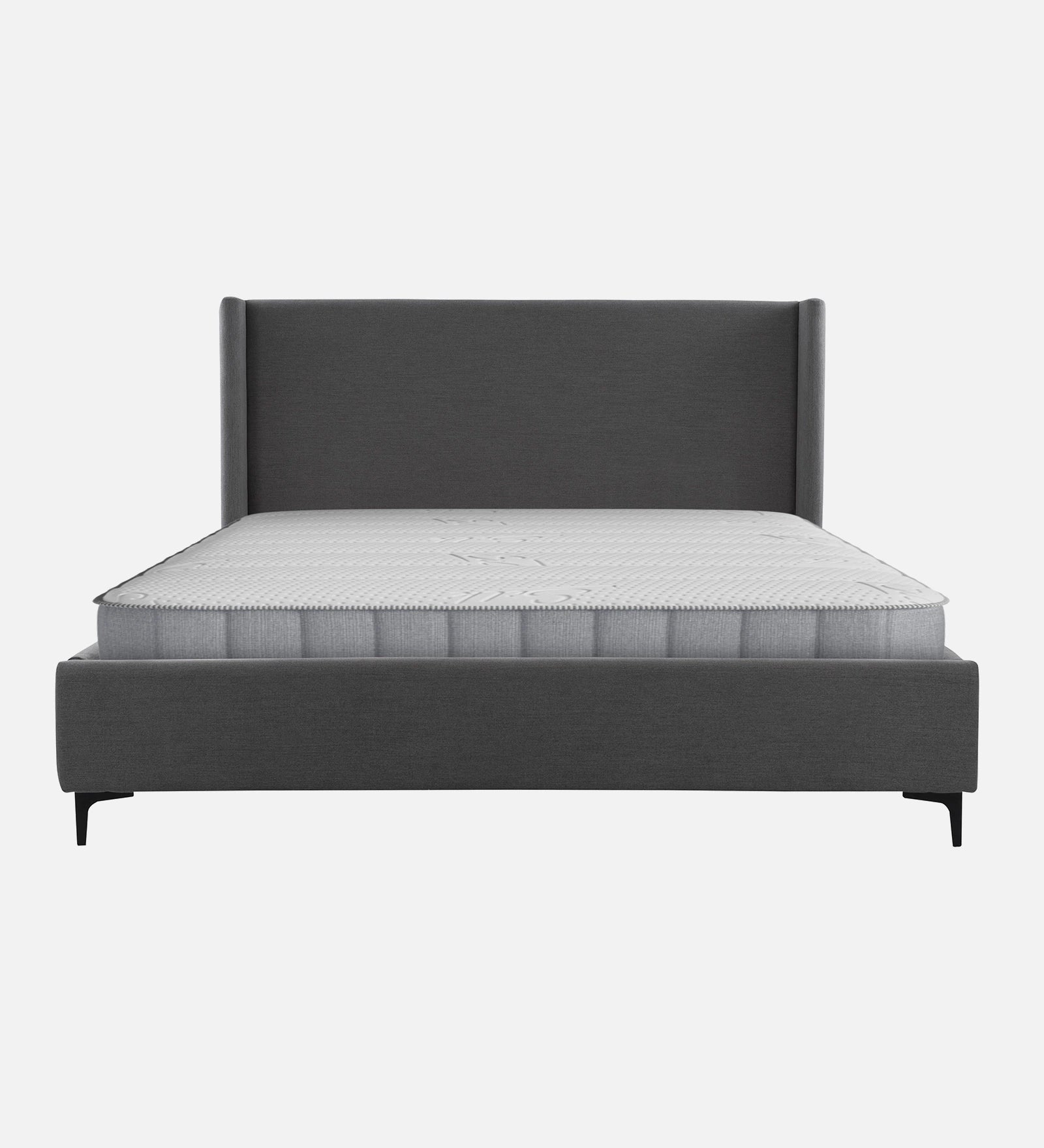 Vilas Fabric Upholstered Queen Size Bed In Charcoal Grey Colour - Febonic Living