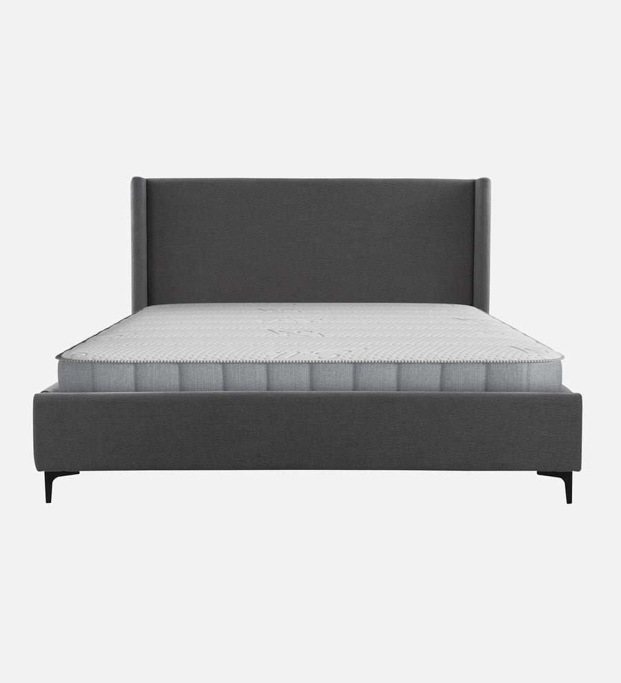 Vilas Fabric Upholstered Queen Size Bed In Charcoal Grey Colour - Febonic Living