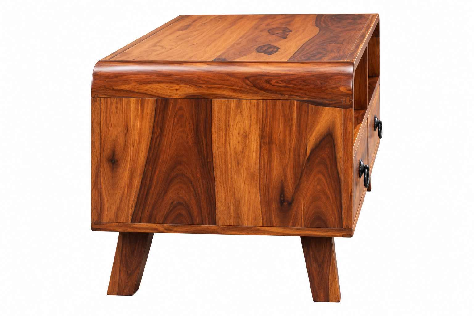 Vina Sheesham Wood Coffee Table In Teak Finish