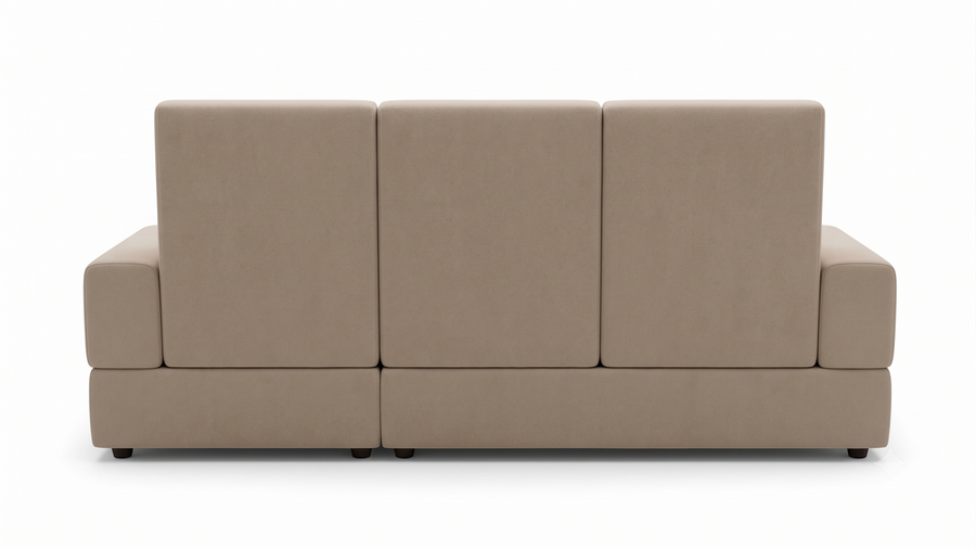 Vintra RHS (2+Lounger) Fabric Sectional Sofa  - Cream Beige