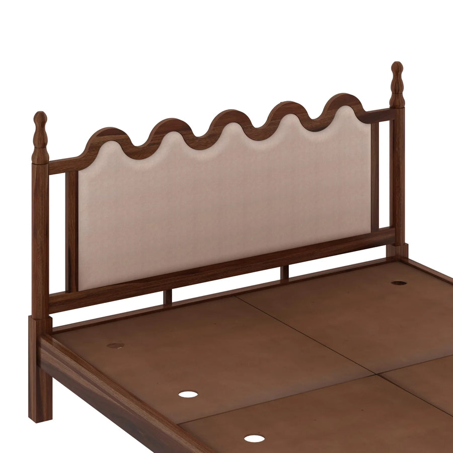 Vora Sheesham Wood King Size Bed In Provincial Teak Finish