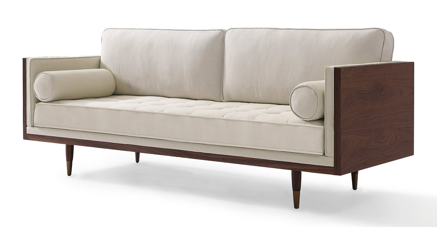 Bucky Fabric 3 Seater Sofa In Ivory Cream Colour - Febonic Living