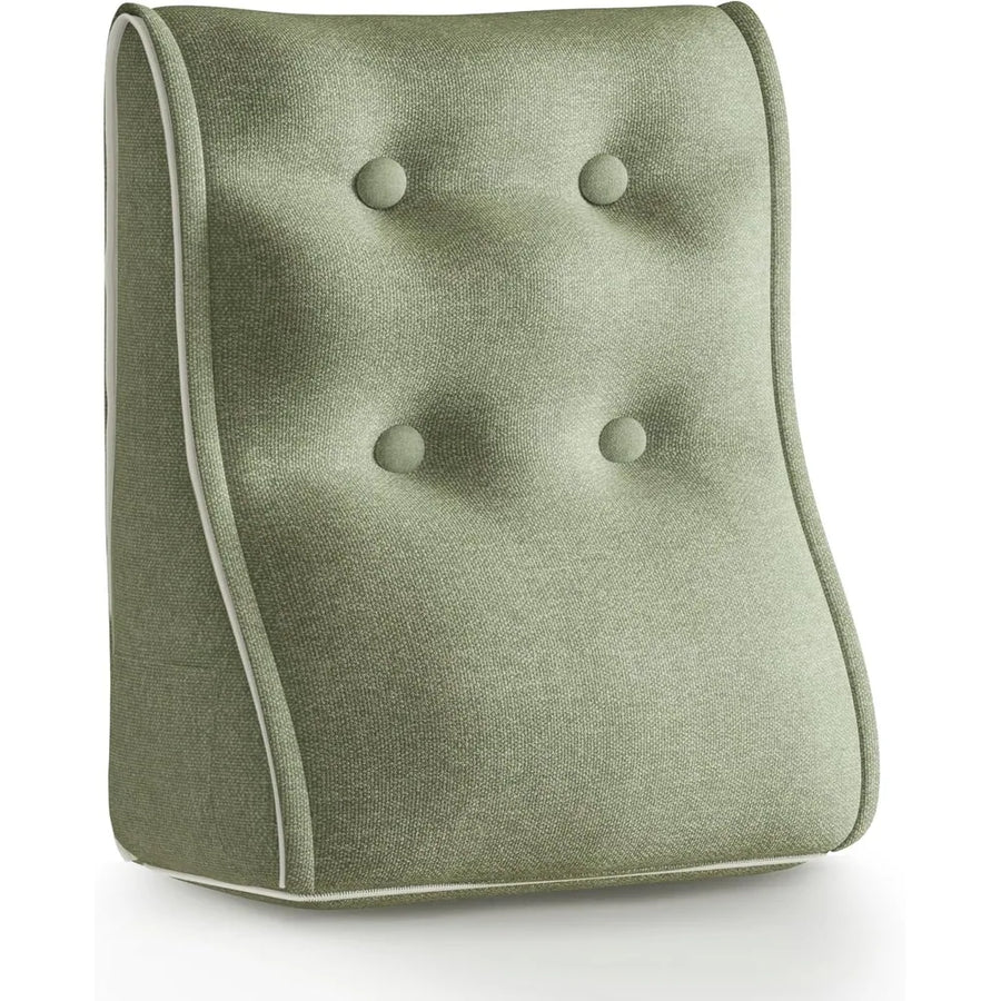 Luna Fabric Back Support Wegde Pillows In Charcoal Grey Colour - Febonic Living