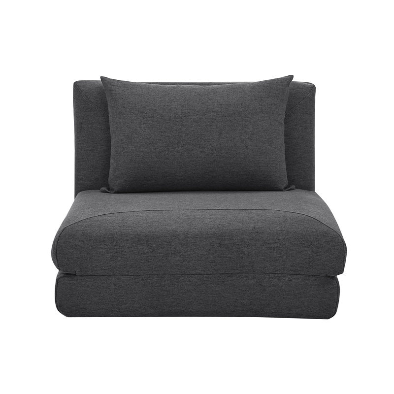 Dorry Fabric Foldable Sofa Bed In Charcoal Grey Colour - Febonic Living