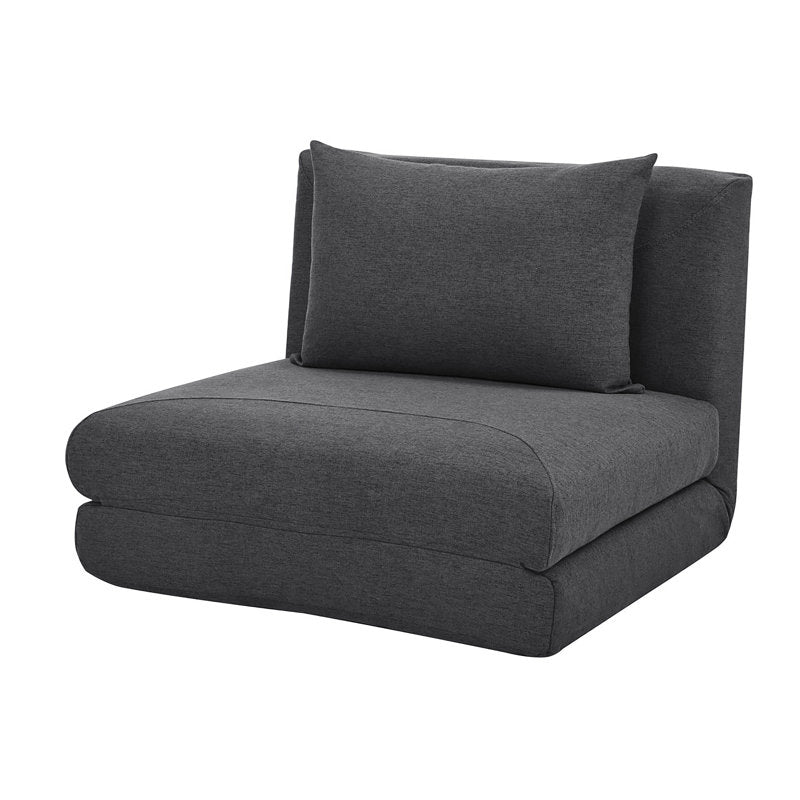Dorry Fabric Foldable Sofa Bed In Charcoal Grey Colour - Febonic Living