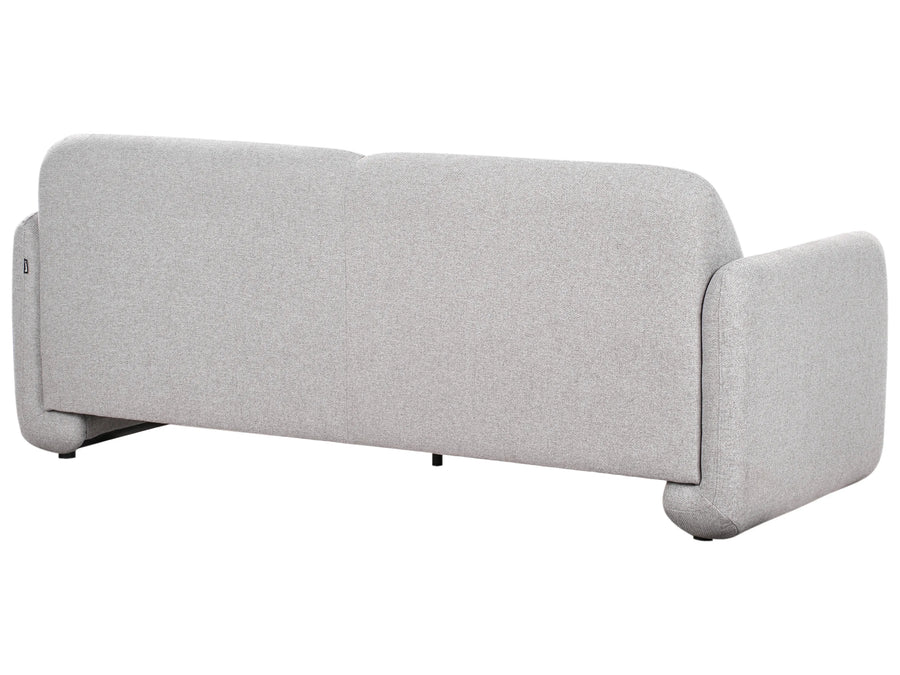 Wallace Fabric 3 Seater Sofa In Coin Grey Colour - Febonic Living