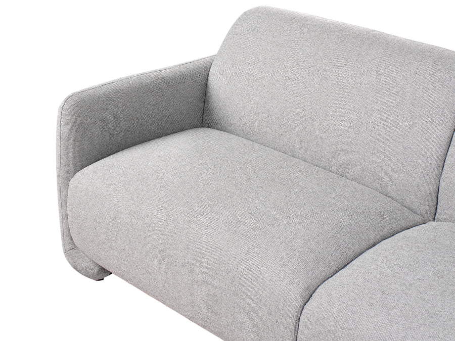 Wallace Fabric 3 Seater Sofa In Coin Grey Colour - Febonic Living
