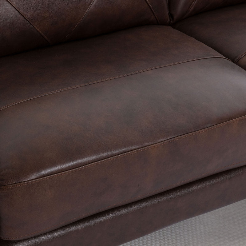 Humpy Leatherette 3 Seater Sofa In Mocha Brown Colour - Febonic Living