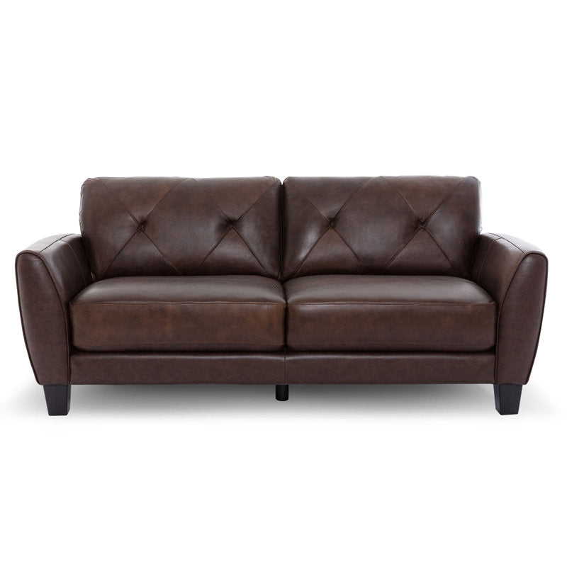 Humpy Leatherette 3 Seater Sofa In Mocha Brown Colour - Febonic Living