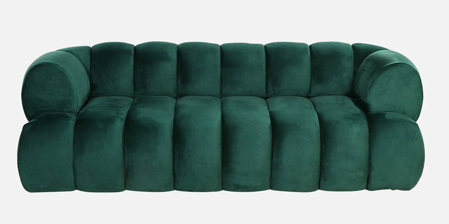 Wayne Velvet 3 Seater Sofa In Forest Green Colour - Febonic Living