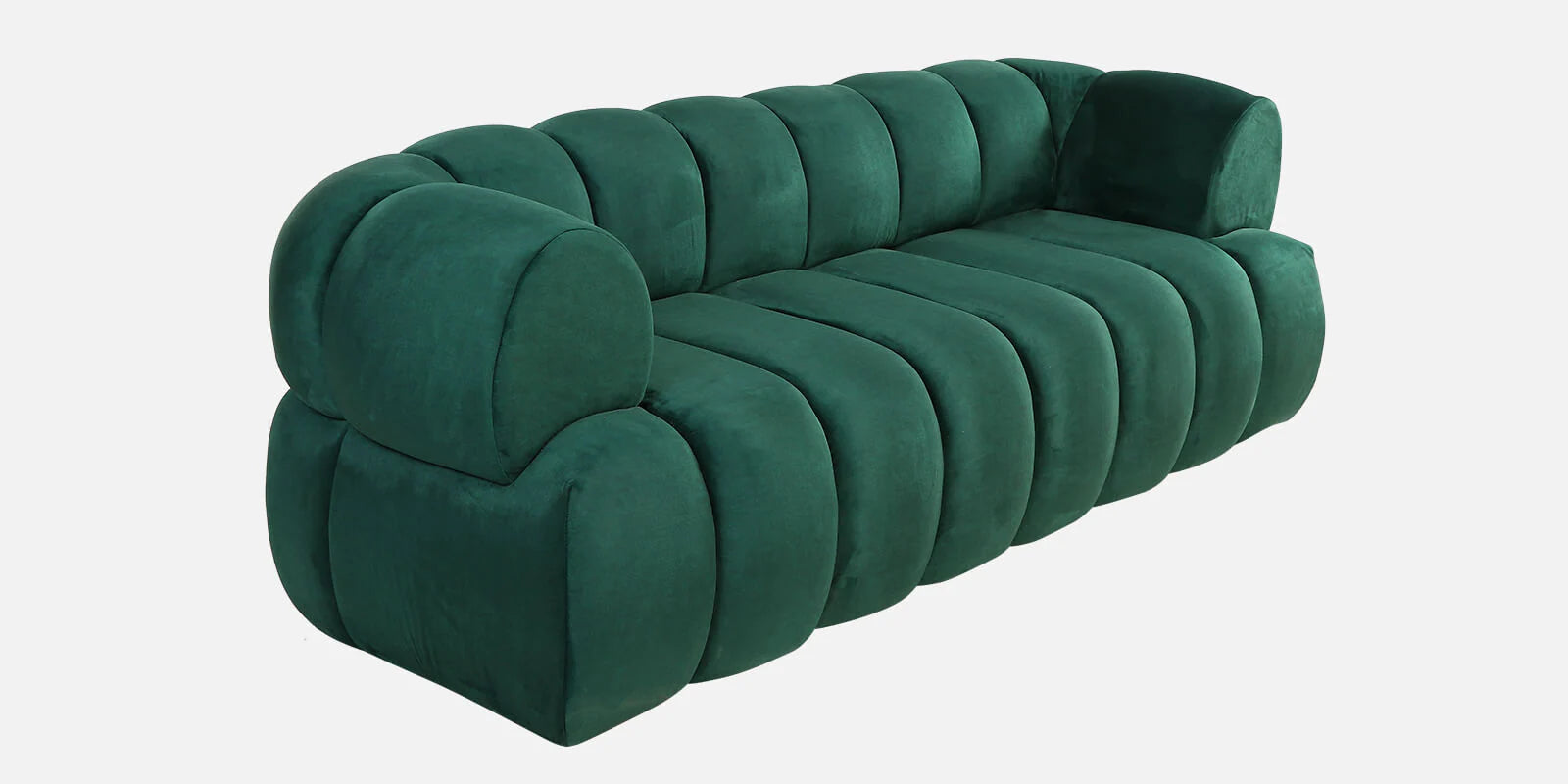 Wayne Velvet 3 Seater Sofa In Forest Green Colour