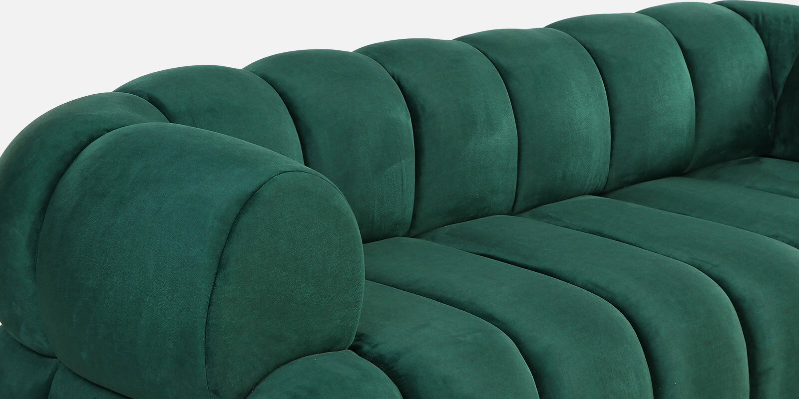 Wayne Velvet 3 Seater Sofa In Forest Green Colour