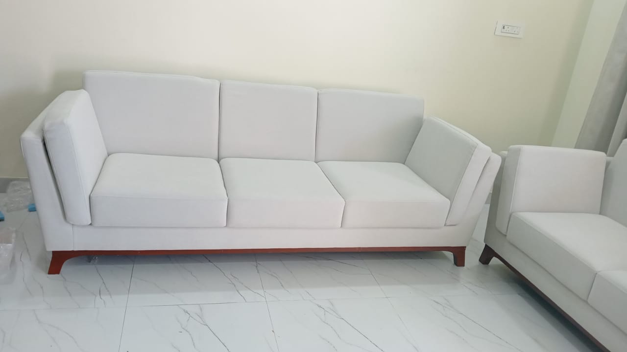 Candy Fabric 1 Seater Sofa In  Sea Blue Colour - Febonic Living