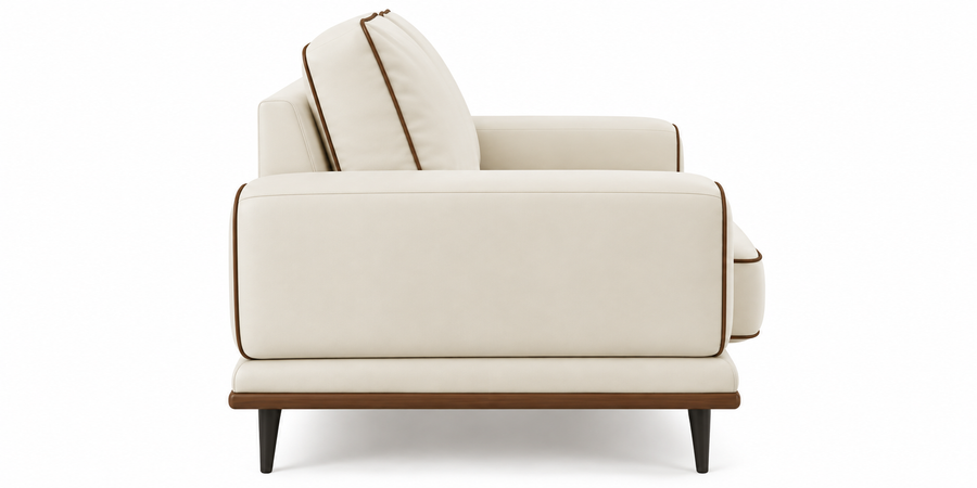 Xenex Velvet 3 Seater Sofa - Beige Colour