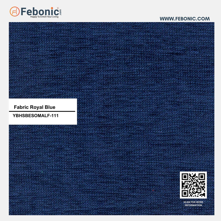 Nottage Fabric Wing Chair In Royal Blue Colour - Febonic Living