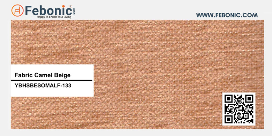 Nowia Fabric 3 Seater Recamier In Cosmic Beige Colour With Storage - Febonic Living