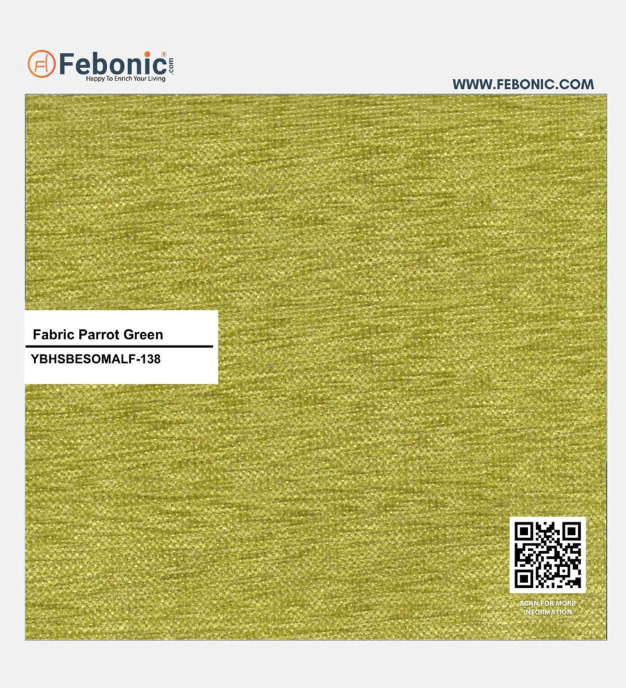 Sona Fabric Barrel Chair With Ottoman In Parrot Green Colour - Febonic Living