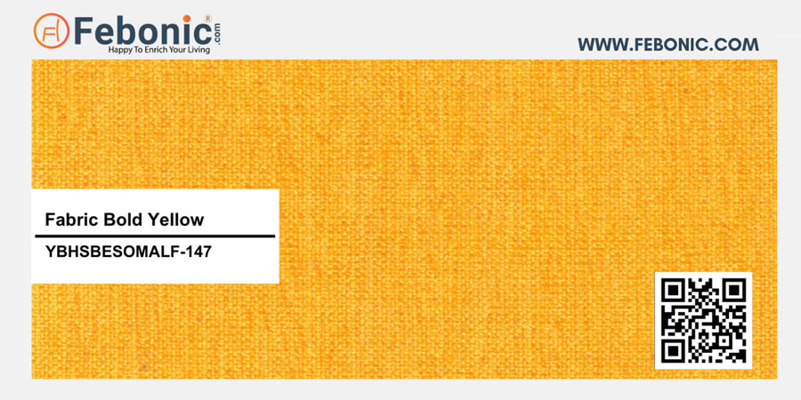 Nowia Fabric 2 Seater Recamier In Bold Yellow Colour With Storage - Febonic Living