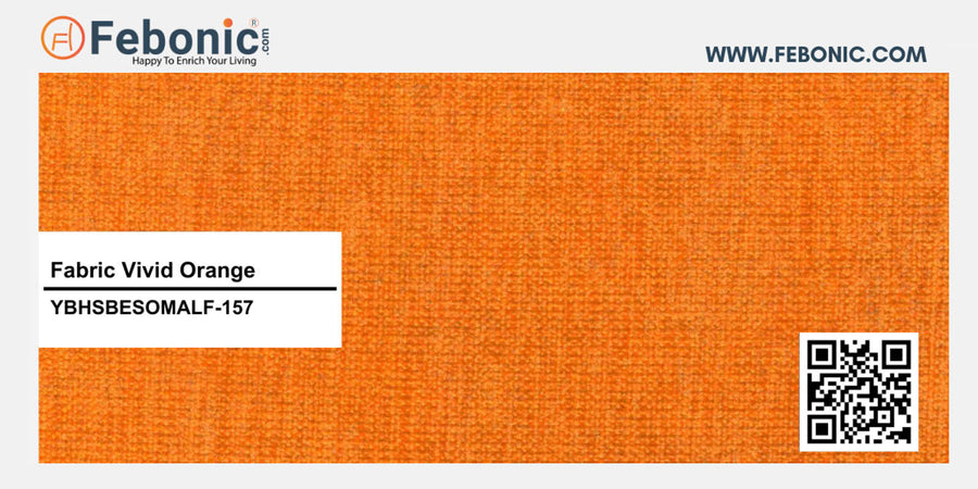 Molo Fabric 3 Seater Recamier In Vivid Orange Colour With Storage - Febonic Living