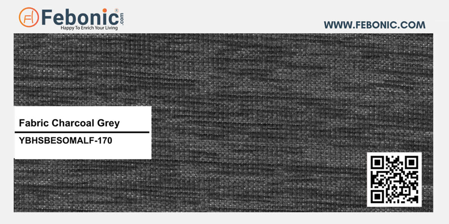 Molo Fabric 2 Seater Recamier In Charcoal Grey Colour With Storage - Febonic Living