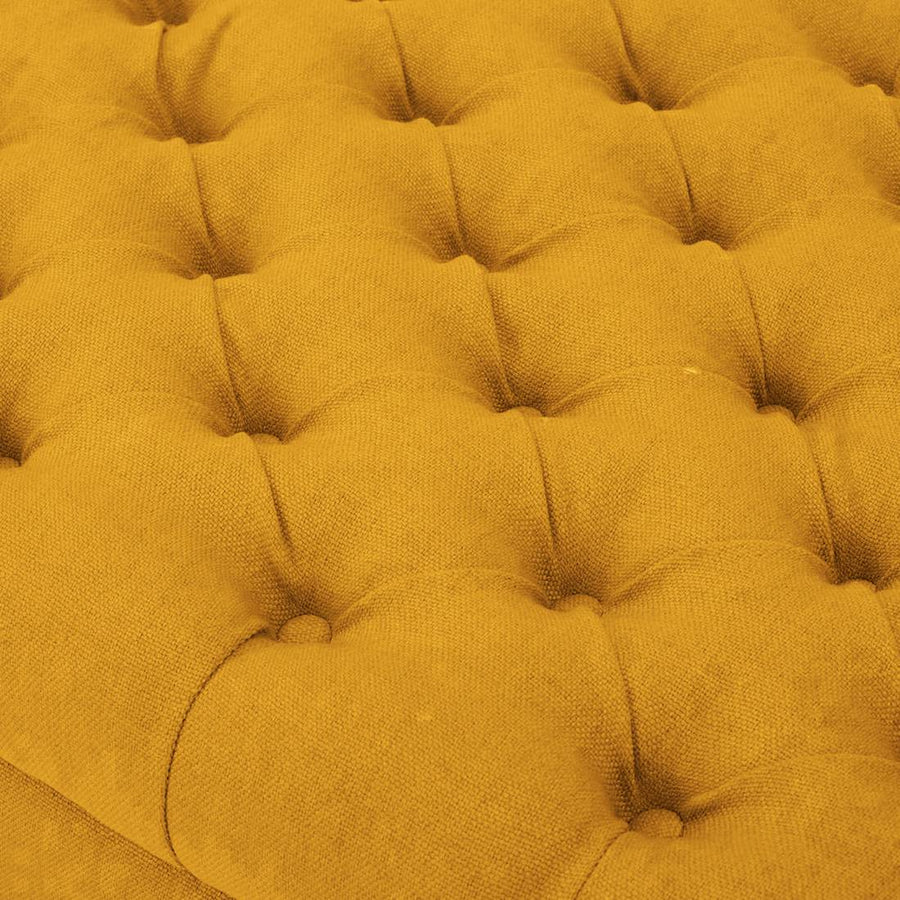 Nowia Fabric 3 Seater Recamier In Bold Yellow Colour With Storage - Febonic Living
