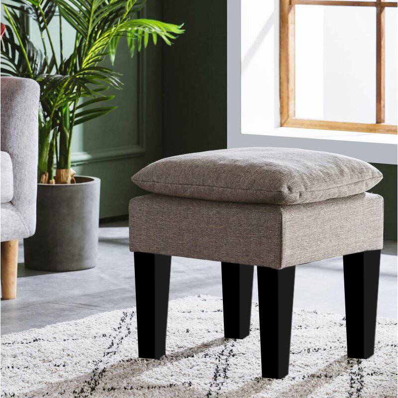 Vodoo Fabric Storage Ottoman in Lit Grey Colour