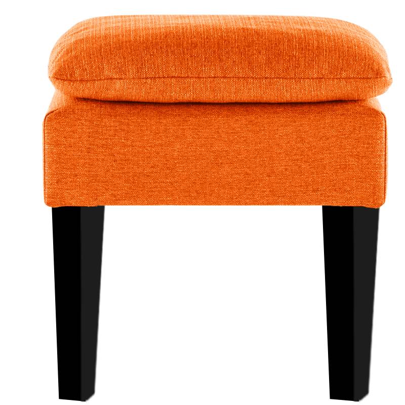 Vodoo Fabric Storage Ottoman in Vivid Orange Colour