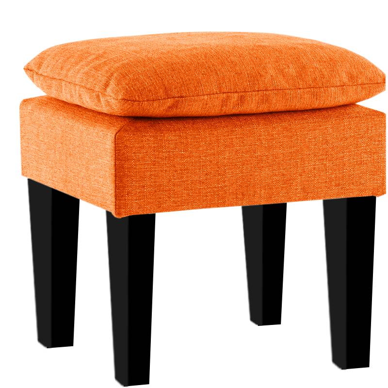 Vodoo Fabric Storage Ottoman in Vivid Orange Colour