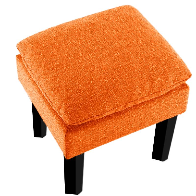 Vodoo Fabric Storage Ottoman in Vivid Orange Colour