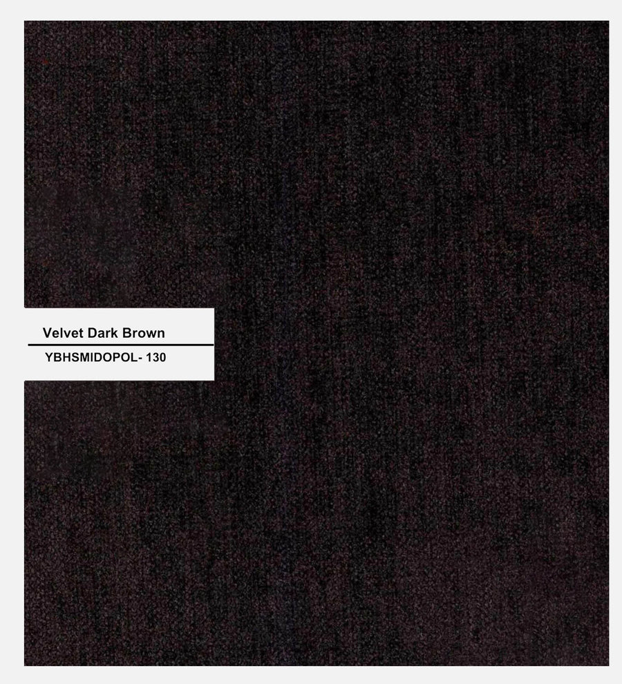 Jovi Velvet Upholstered King Size Bed In Dark Brown Colour - Febonic Living