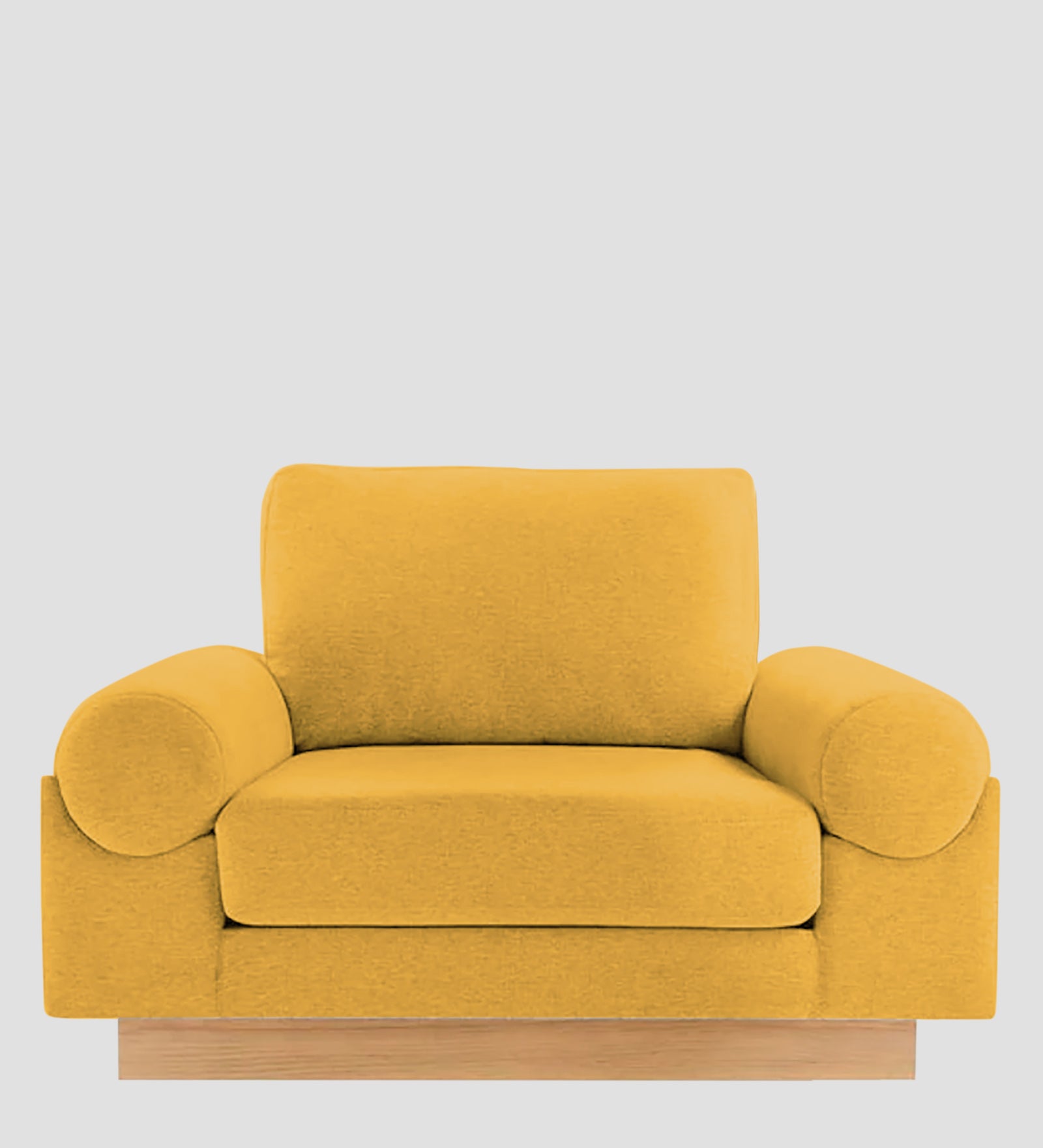 Yuma Fabric 1 Seater Sofa In Bold Yellow Colour