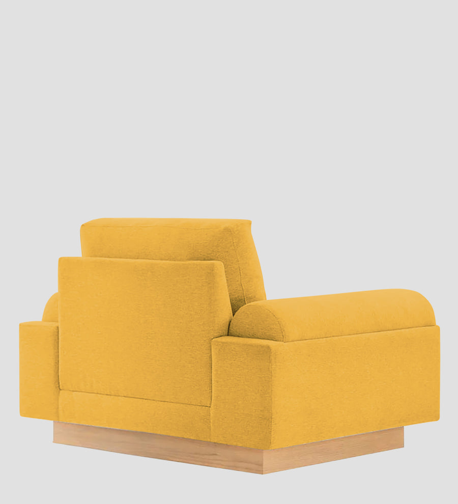 Yuma Fabric 1 Seater Sofa In Bold Yellow Colour - Febonic Living