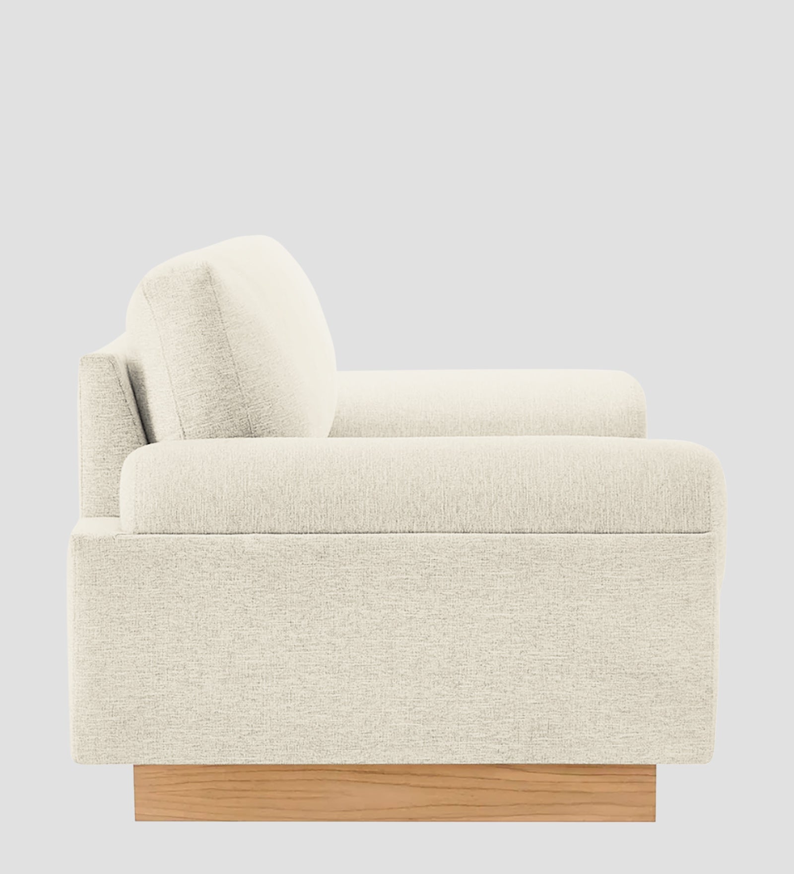 Yuma Fabric 1 Seater Sofa In Ivory Cream Colour