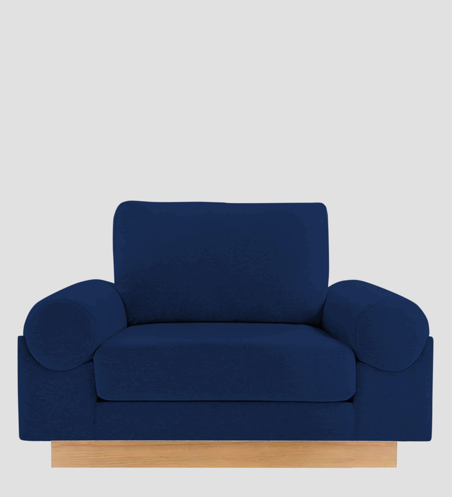 Yuma Fabric 1 Seater Sofa In Royal Blue Colour - Febonic Living
