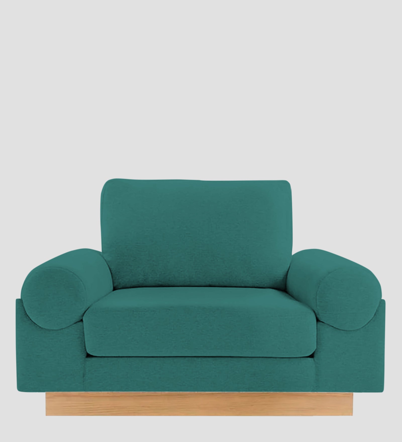 Yuma Fabric 1 Seater Sofa In Sea Green Colour