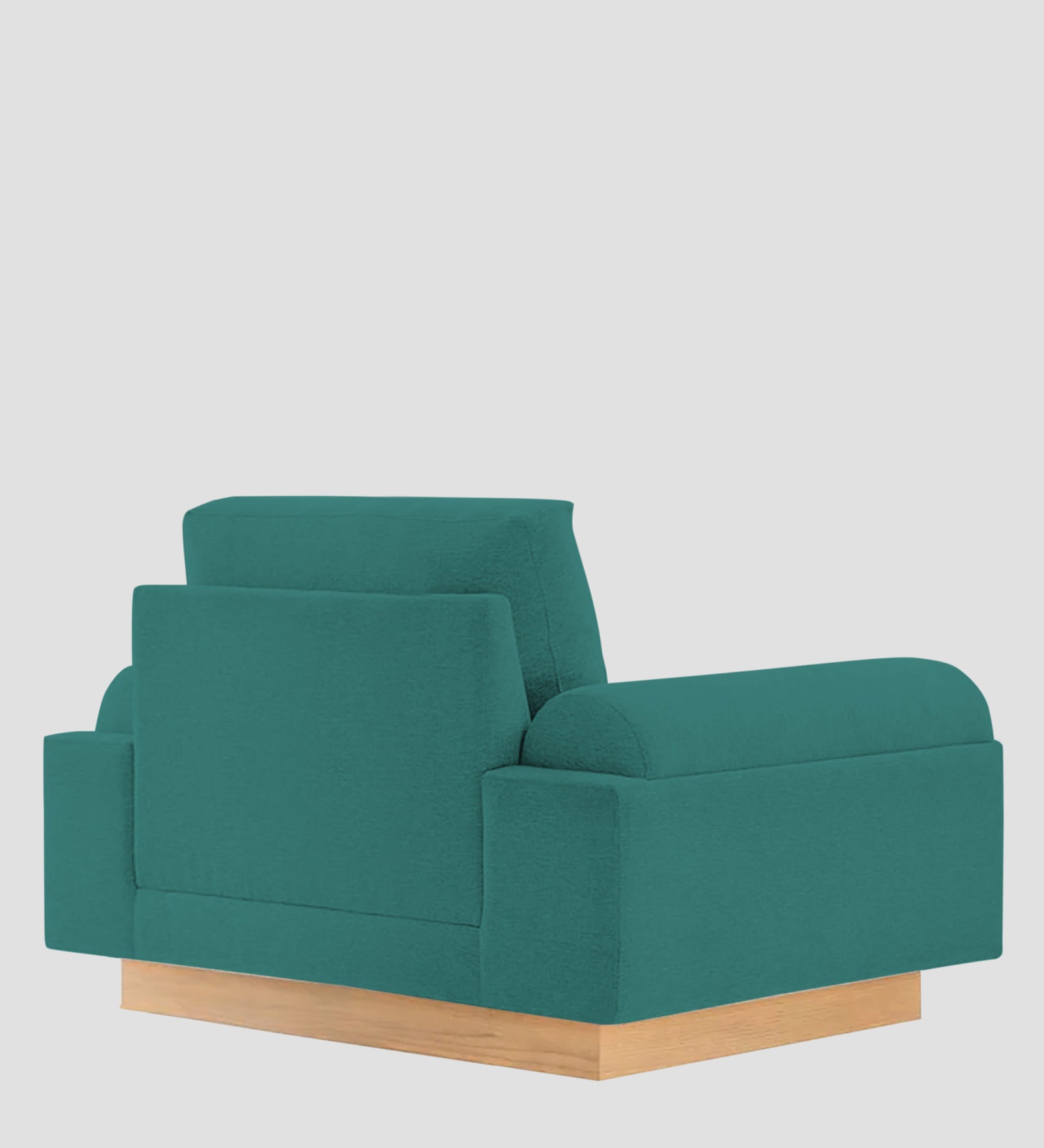 Yuma Fabric 1 Seater Sofa In Sea Green Colour