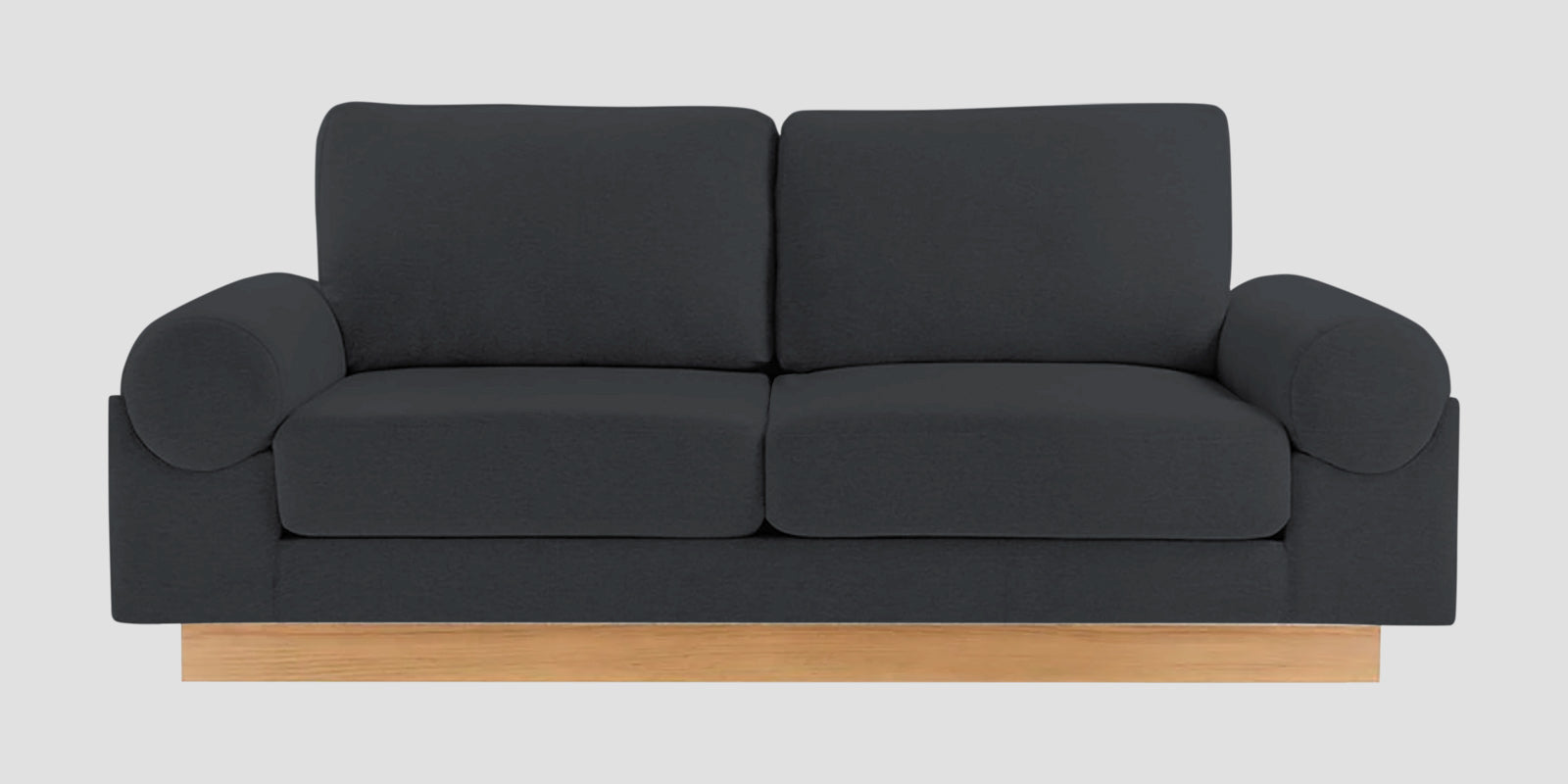 Yuma Fabric 2 Seater Sofa In Charcoal Grey Colour