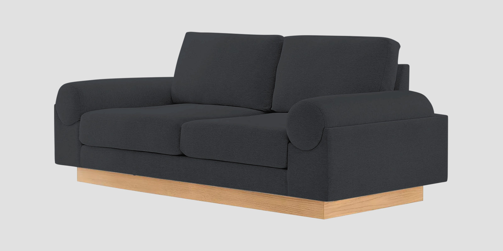 Yuma Fabric 2 Seater Sofa In Charcoal Grey Colour