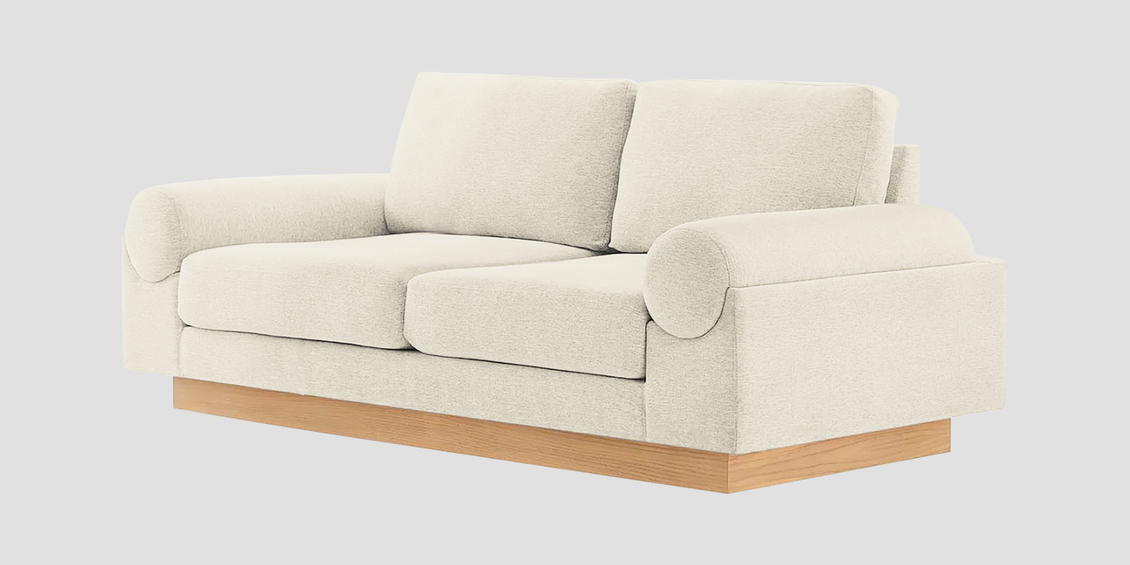 Yuma Fabric 2 Seater Sofa In Ivory Cream Colour