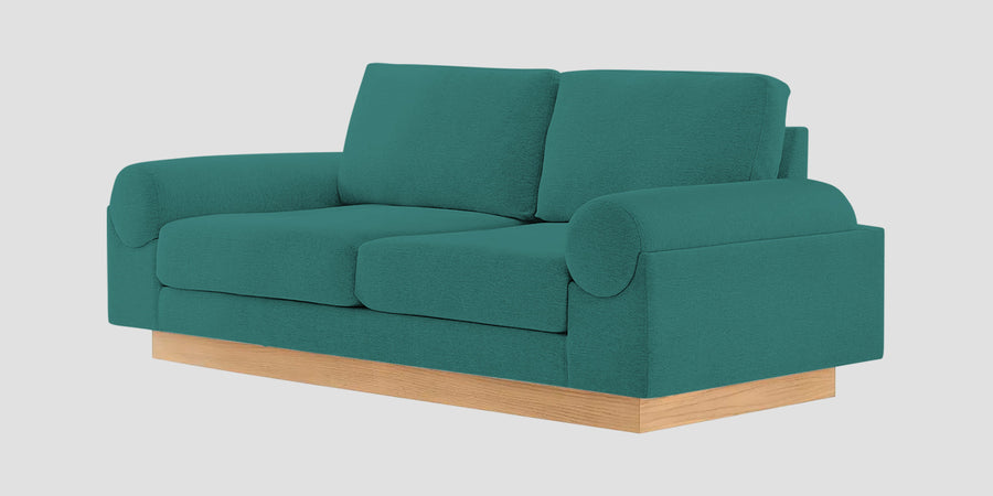 Yuma Fabric 2 Seater Sofa In Sea Green Colour - Febonic Living