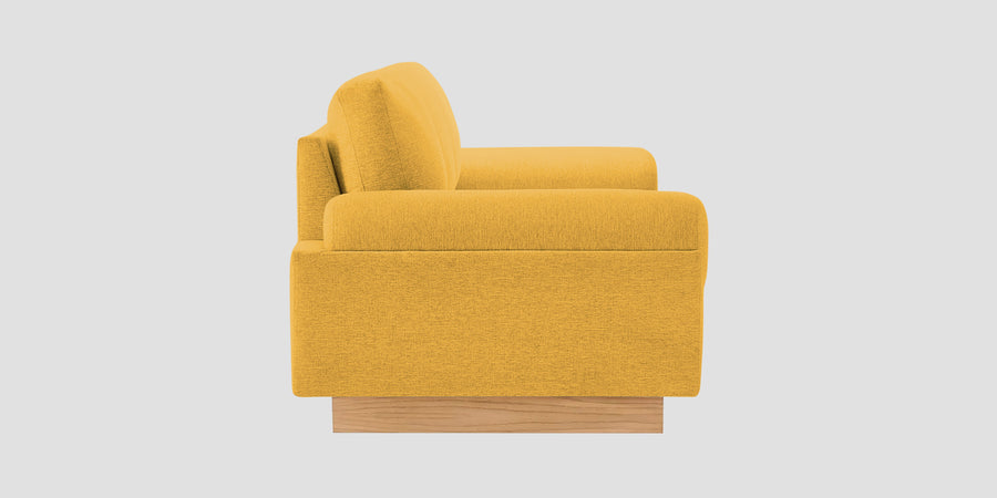 Yuma Fabric 3 Seater Sofa In Bold Yellow Colour - Febonic Living