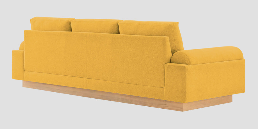 Yuma Fabric 3 Seater Sofa In Bold Yellow Colour - Febonic Living