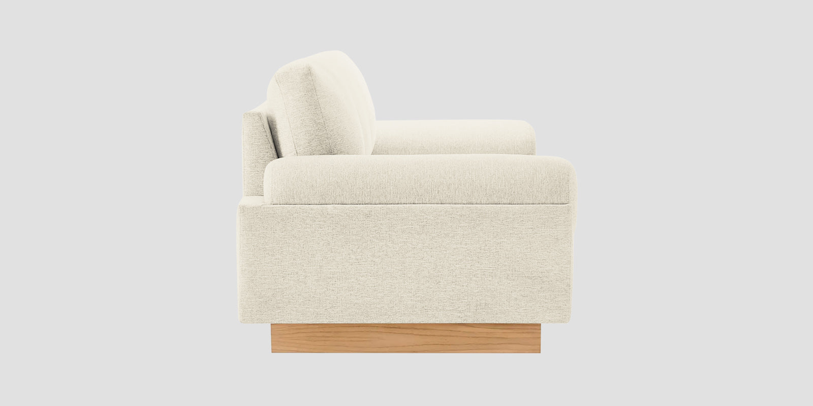 Yuma Fabric 3 Seater Sofa In Ivory Cream Colour