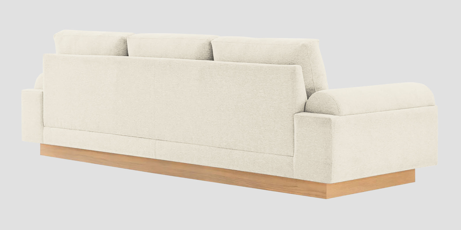 Yuma Fabric 3 Seater Sofa In Ivory Cream Colour