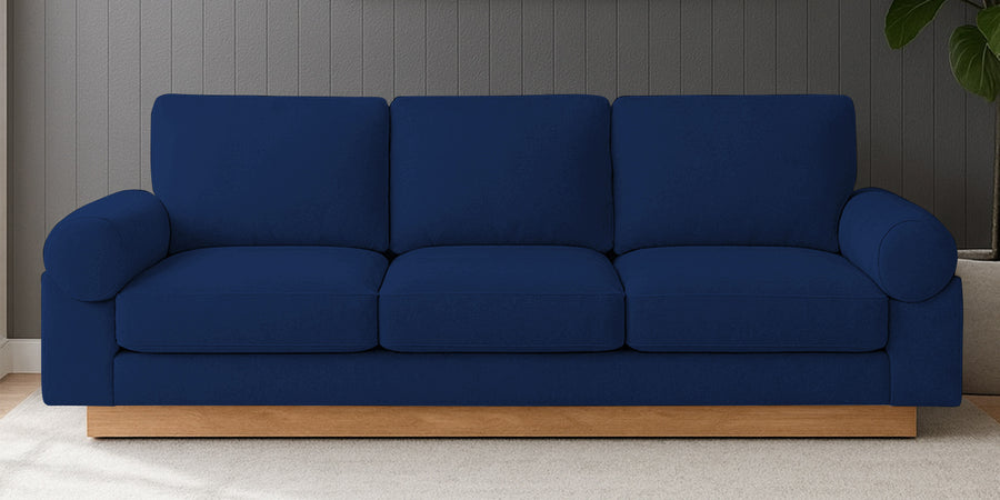 Yuma Fabric 3 Seater Sofa In Royal Blue Colour - Febonic Living