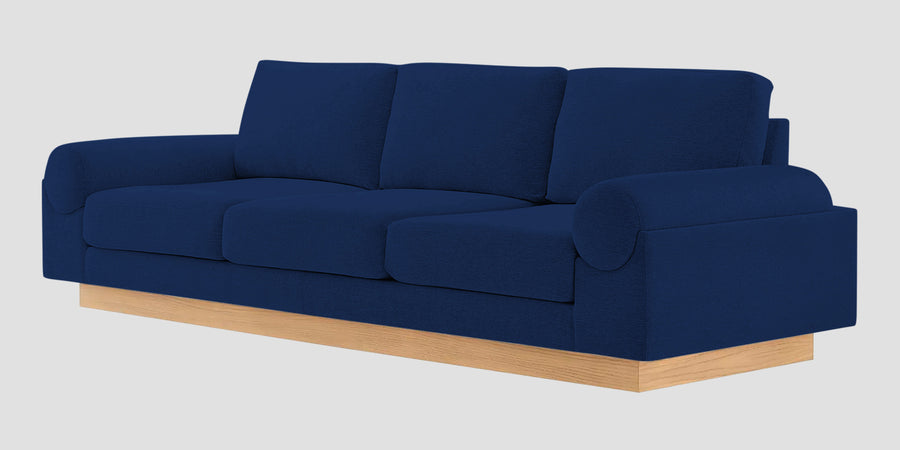 Yuma Fabric 3 Seater Sofa In Royal Blue Colour - Febonic Living