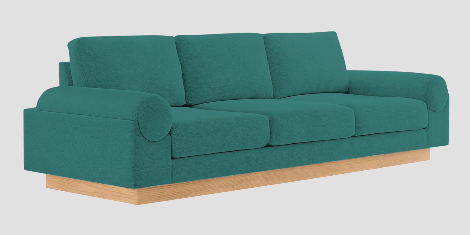 Yuma Fabric 3 Seater Sofa In Sea Green Colour