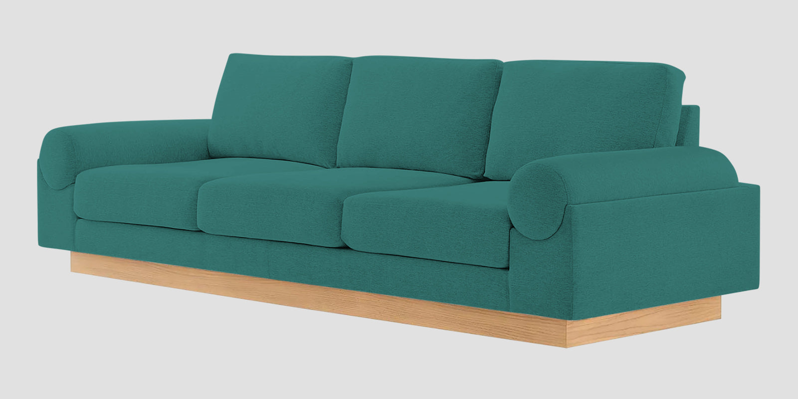 Yuma Fabric 3 Seater Sofa In Sea Green Colour