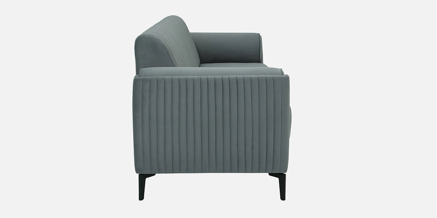 Zara Waterproof Velvet 3 Seater Sofa In Fossil Grey Colour - Febonic Living