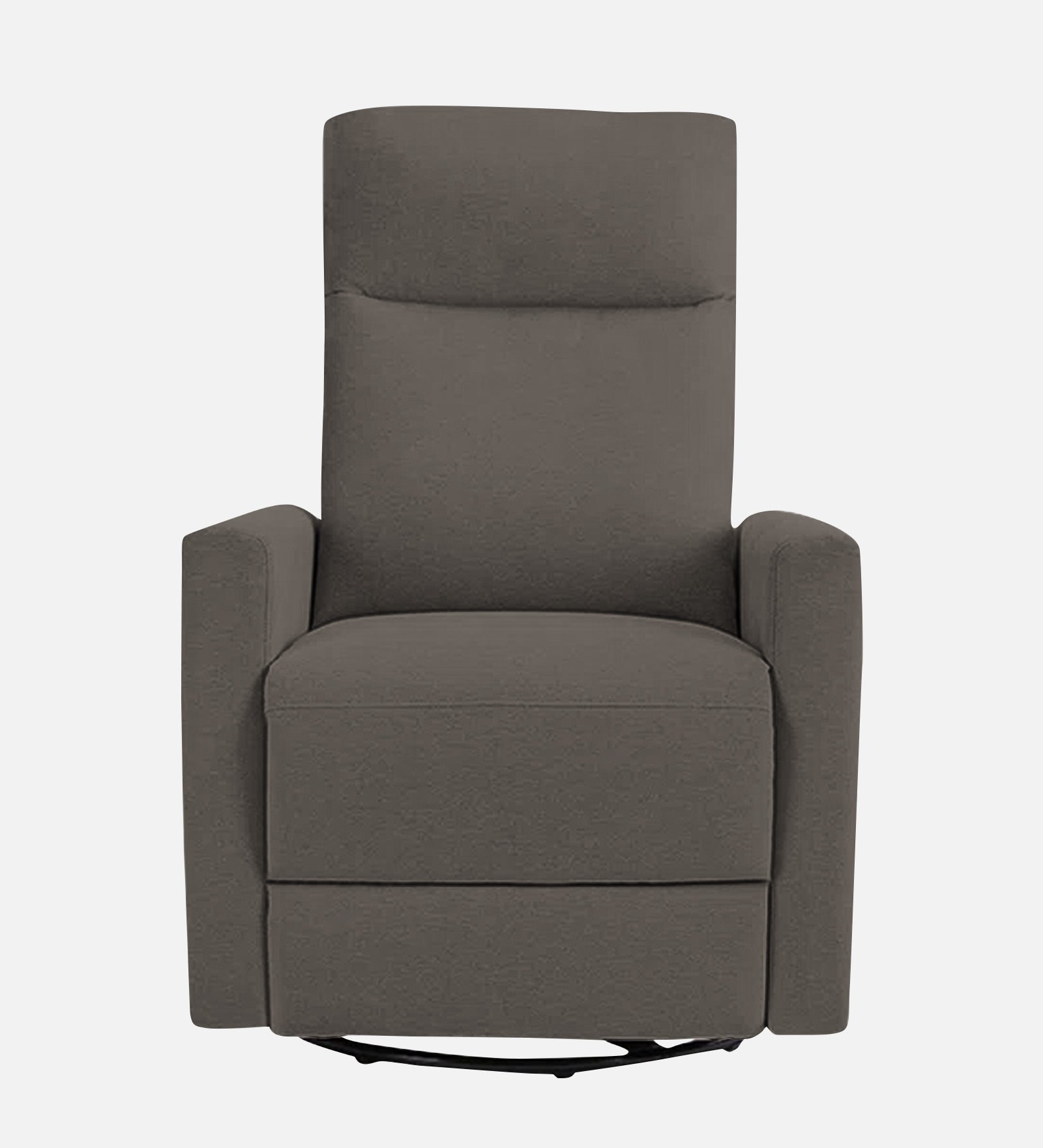 Zura 1 Seater Rotating Motorized Fabric Recliner - Battle Grey - Front View by Febonic Living
